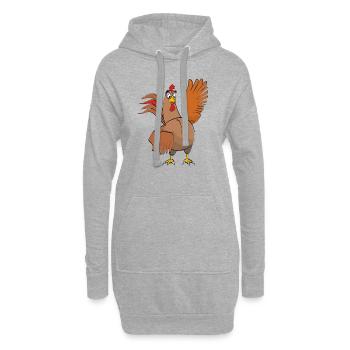 Gockel - Hoodie-Kleid - Grau meliert - Vorne