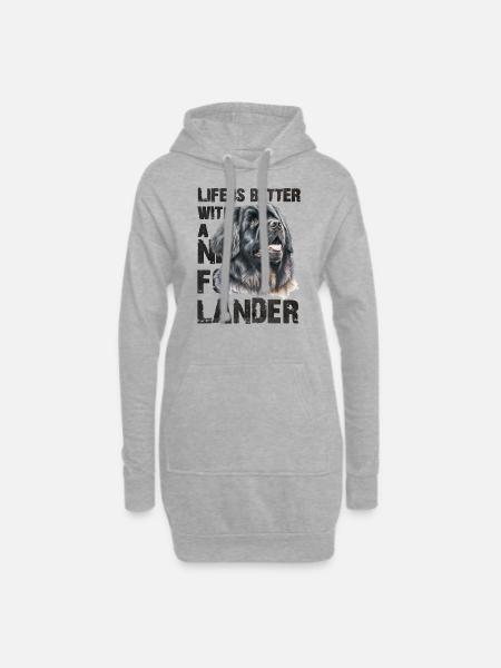 Newfoundlander - Hoodie-kjole - grå meleret