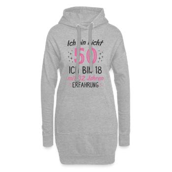 50. Geburtstag Lustig 50 Jahre Geburtstagsgeschenk - Hoodie-Kleid - Grau meliert - Vorne