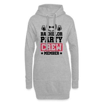 bachelor party crew - Sweat-shirt à capuche long Femme - gris chiné - Devant