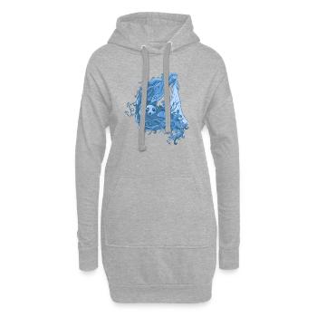 Mutter Natur - Hoodie-Kleid - Grau meliert - Vorne