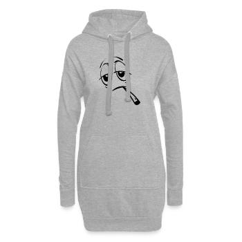 weed thc stoned - Restez calme, fumez de l’herbe - Sweat-shirt à capuche long Femme - gris chiné - Devant