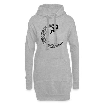 Escalade sur la lune - Femme grimpeur sur la lune - Sweat-shirt à capuche long Femme - gris chiné - Devant