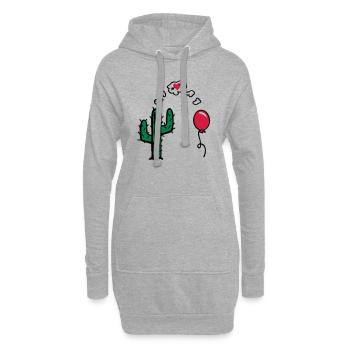 unstoppable love - Sweat-shirt à capuche long Femme - gris chiné - Devant