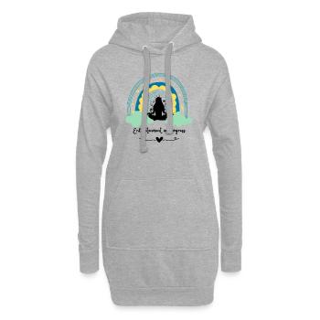 Enlightenment in progress - Hoodie Dress - heather grey - Front