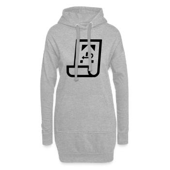Pfand Bon Icon - Hoodie-Kleid - Grau meliert - Vorne