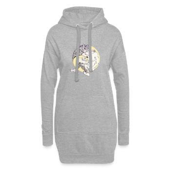 Waldelfe - Sweat-shirt à capuche long Femme - gris chiné - Devant