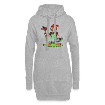 Gärtner - Hoodie-Kleid - Grau meliert - Vorne