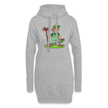 Gärtner - Hoodie-Kleid - Grau meliert - Vorne