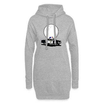 Politia rutiera - Sweat-shirt à capuche long Femme - gris chiné - Devant