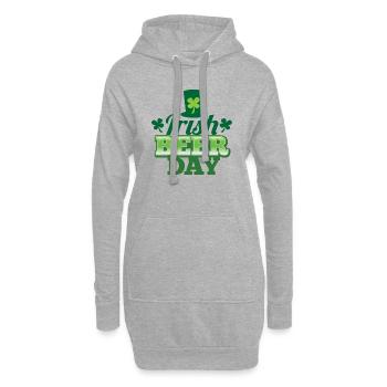 Irland Alkohol St. Patrick's Day Geschenk Irisch - Hoodie-Kleid - Grau meliert - Vorne