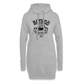 Klassisches Hot Rod Auto T-Shirt - Hoodie-Kleid - Grau meliert - Vorne