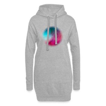 Galaxie abstraite - Sweat-shirt à capuche long Femme - gris chiné - Devant