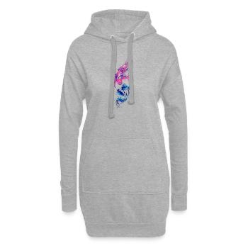 Fische Wasserfarbe Sternzeichen - Hoodie-Kleid - Grau meliert - Vorne