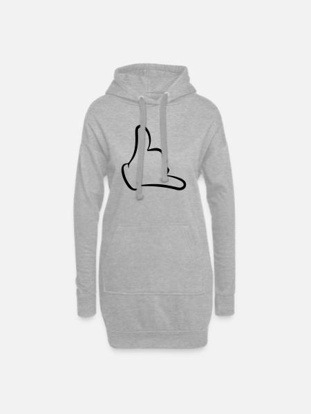 Shaka :) - Hoodie-Kleid - Grau meliert