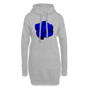 Blaue Rose - Hoodie-Kleid - Grau meliert - Vorne