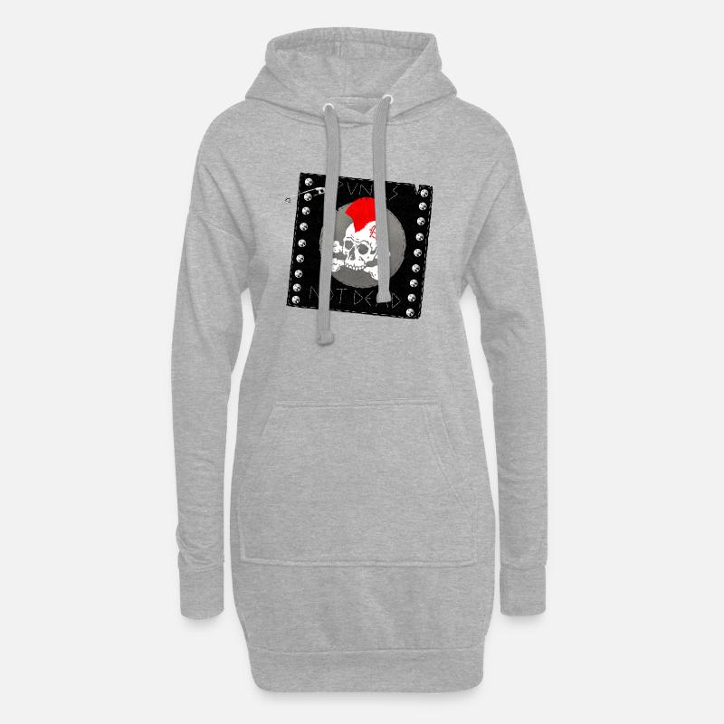 punks not dead patch - Hoodie-Kleid - Grau meliert