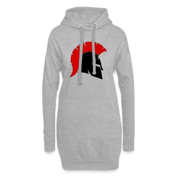 spartiate - Sweat-shirt à capuche long Femme - gris chiné - Devant