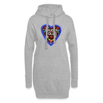 Frère Lolls - Sweat-shirt à capuche long Femme - gris chiné - Devant