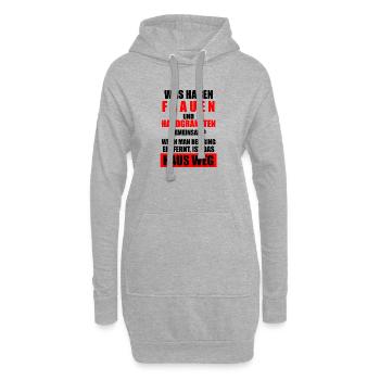 Frauen und Handgranaten Lustige Sprüche Geschenk - Hoodie-Kleid - Grau meliert - Vorne