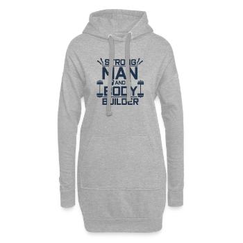 Bodybuilders - Sweat-shirt à capuche long Femme - gris chiné - Devant