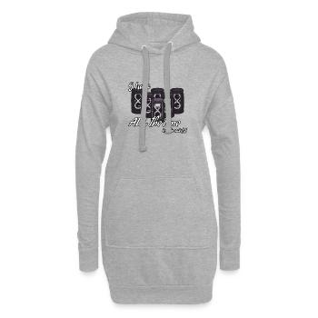 I have all the time in the world - waste time - Hoodie Dress - heather grey - Front