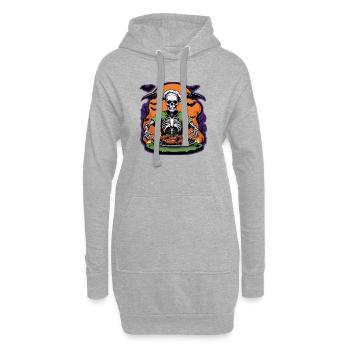 Halloween grillades grillades Master cadeau squelette - Sweat-shirt à capuche long Femme - gris chiné - Devant