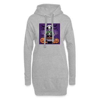 Halloween grillades grillades Master cadeau squelette - Sweat-shirt à capuche long Femme - gris chiné - Devant