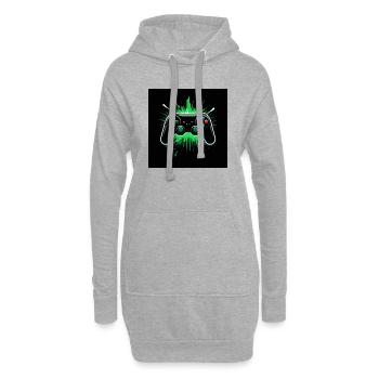 Controller Gaming Zocken Spielen Geschenk Gamer - Hoodie-Kleid - Grau meliert - Vorne