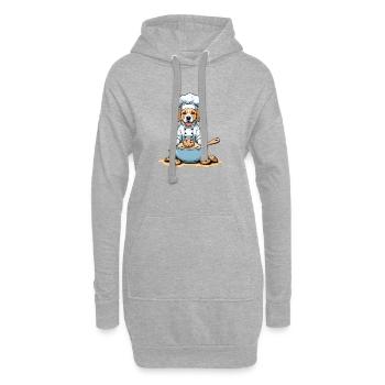 Dog Chef Dog Friends Cadeau Cookie Cookies - Sweat-shirt à capuche long Femme - gris chiné - Devant