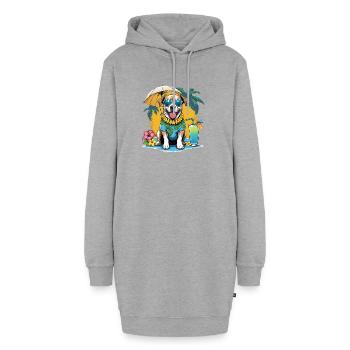 Vacances pour chiens Vacances pour chiens Île d’Hawaï Mer - Sweat-shirt à capuche long Femme - gris chiné - Devant
