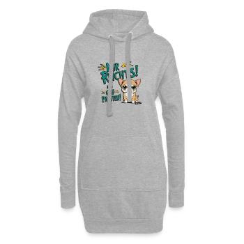 Mir reichts ich geh Painten - Grummel Chihuahua - Hoodie-Kleid - Grau meliert - Vorne