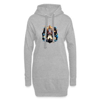 Bitcoin Crypto Crypto à la lune Cadeau - Sweat-shirt à capuche long Femme - gris chiné - Devant