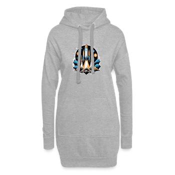 Bitcoin Crypto Crypto à la lune Cadeau - Sweat-shirt à capuche long Femme - gris chiné - Devant