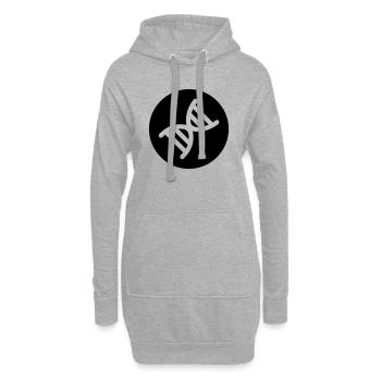 Double hélice de l ADN - Sweat-shirt à capuche long Femme - gris chiné - Devant