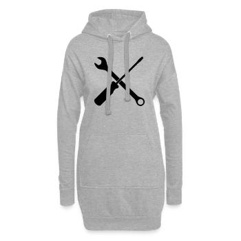 Schraubenzieher Schlüssel - Hoodie-Kleid - Grau meliert - Vorne