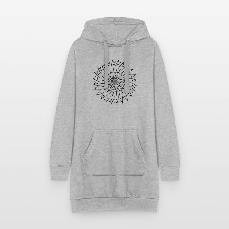 Rotating Circle Pattern Circle Gift Idea Hoodie Dress