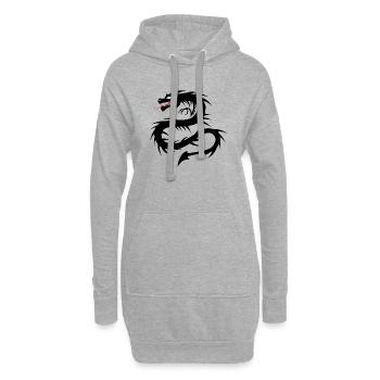 Drachen Tribal Tattoo Form 2004 Uuuuuuu w - Hoodie-Kleid - Grau meliert - Vorne