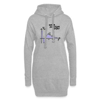 Surfer de la mécanique quantique (physique) - Sweat-shirt à capuche long Femme - gris chiné - Devant