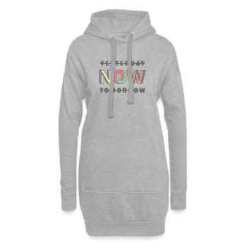 NOW YESTERDAY TOMORROW - Hoodie-Kleid - Grau meliert - Vorne