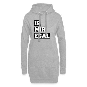 IS MIR EGAL - Hoodie-Kleid - Grau meliert - Vorne