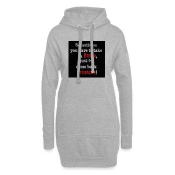 Faites une pause - Sweat-shirt à capuche long Femme - gris chiné - Devant