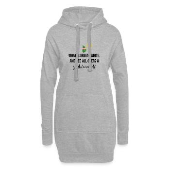 What is green, white and red all over? - Hoodie-Kleid - Grau meliert - Vorne
