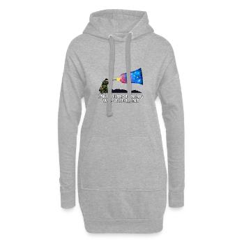 Cadeau de chasse pour les planètes de galaxie cosmos des chasseurs - Sweat-shirt à capuche long Femme - gris chiné - Devant