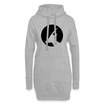 gazelle - Sweat-shirt à capuche long Femme - gris chiné - Devant
