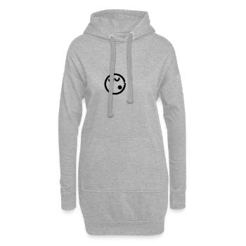 tired emoji - Hoodie-Kleid - Grau meliert - Vorne
