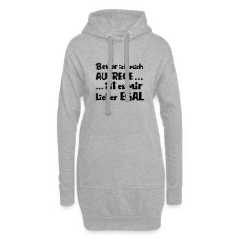 Bevor ich mich aufrege - Hoodie-Kleid - Grau meliert - Vorne