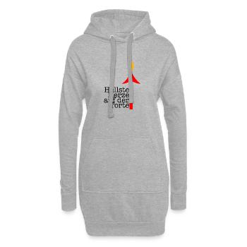 hellste kerze - Hoodie-Kleid - Grau meliert - Vorne