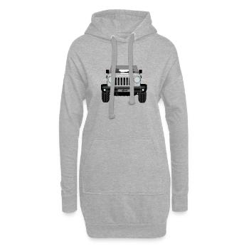 Jeep silver - Sweat-shirt à capuche long Femme - gris chiné - Devant