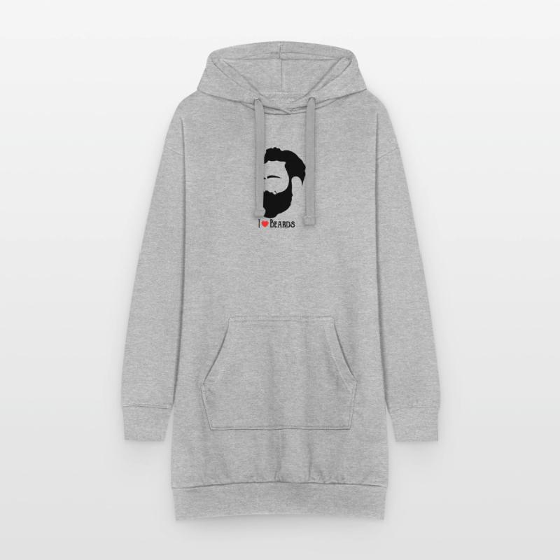Bart Liebe - Mann Männer Bart Bärte Geschenk Idee Hoodie-Kleid